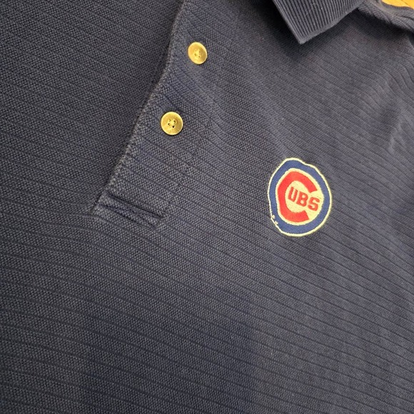 Vintage 80s 90s Cubs Blue Polo Shirt XL Antigua Performance MLB Mens Embroidered - Picture 2 of 6